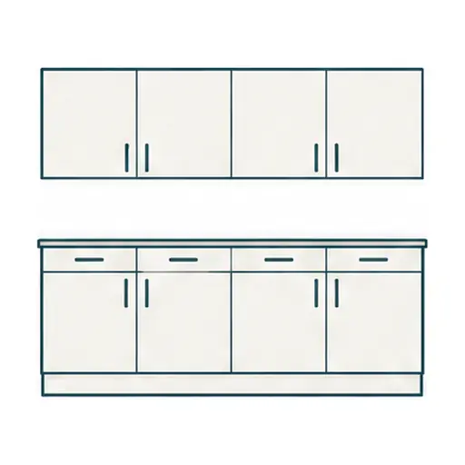 Schematic: Base and wall cabinets