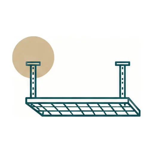 Schematic: Overhead rack, 4 × 6 ft or smaller