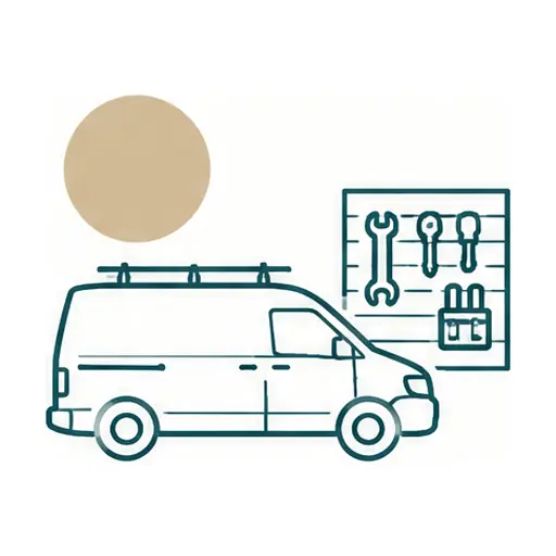 Schematic icon: Fleet and Contractor Garages