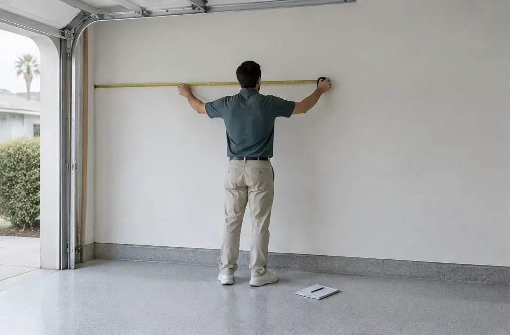 Illustration: step 1 — Measure the garage